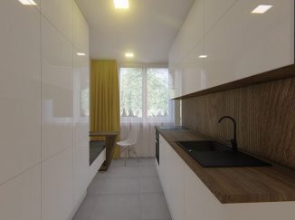 3D vizualizácia moderný interiér kuchyňa