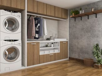 vizualizácia kúpelne s práčovňou